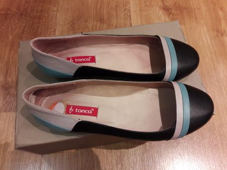 Celokožené damske baleriny, 38