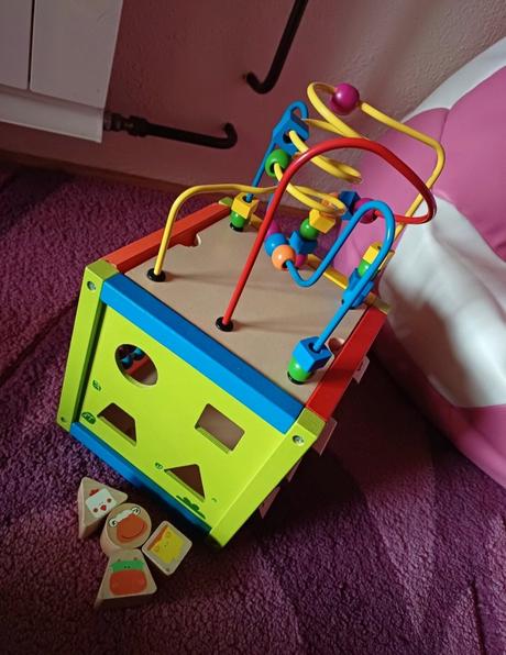 Drevená vzdelávacia kocka,