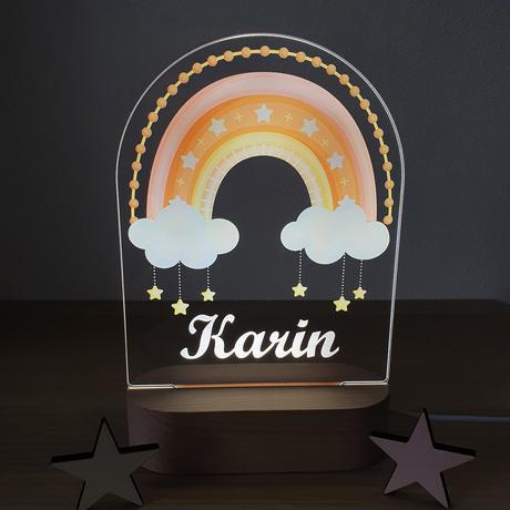 Detská nočná lampa s vlastným menom dúha i.,