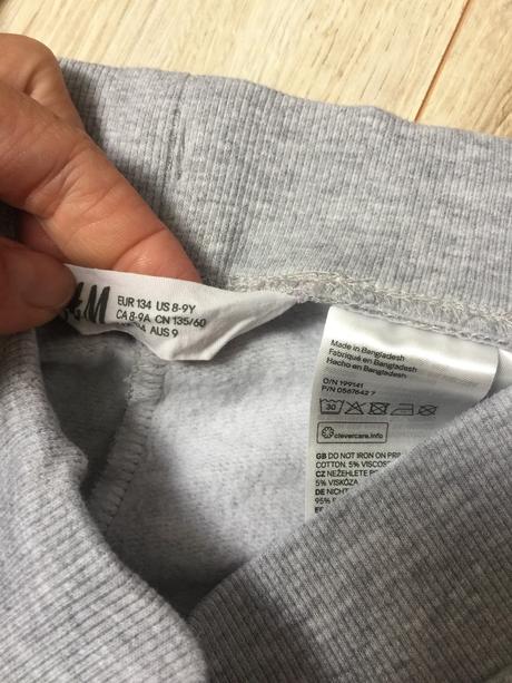 Sive dievcenske teplaky, h&m,134