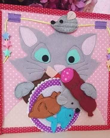 Quiet book zvieratká v zime,