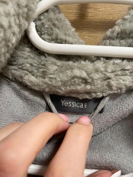 Sivý kabát brusená koža, yessica,m