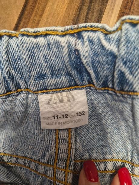 Riflové krátke nohavice, zara,152