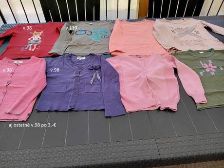 Tričká dlhý rukáv aj svetríky v.98 - 104, 98