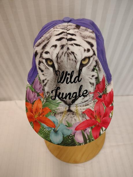 Fialová šiltovka farebný motív wild jungle, č. 508,