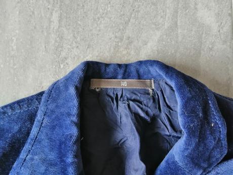 Zamatové modré sako v140, 9-10r., 140