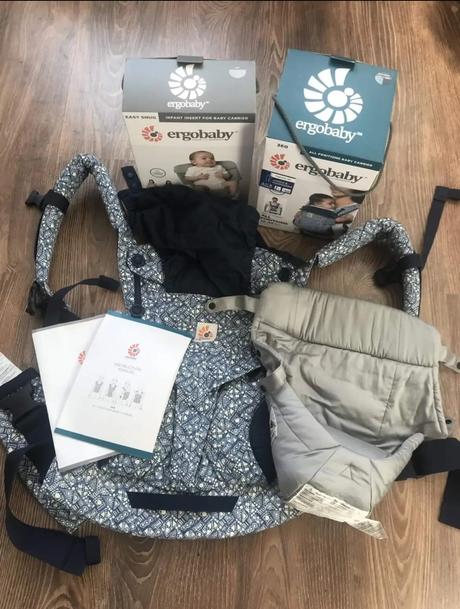Ergonosic + novorodenecka vlozka, ergo baby