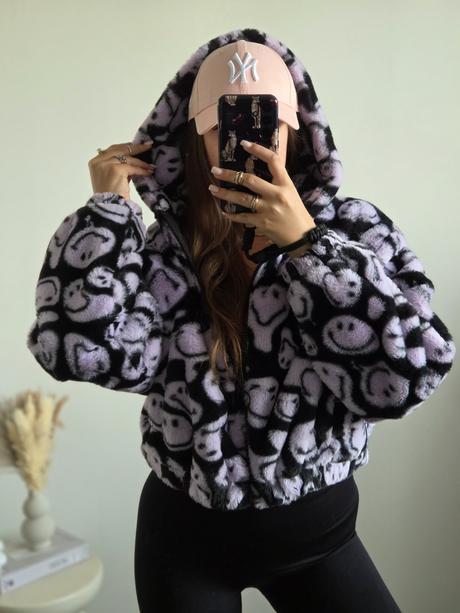 H&m x smiley kožúšok m, h&m,m