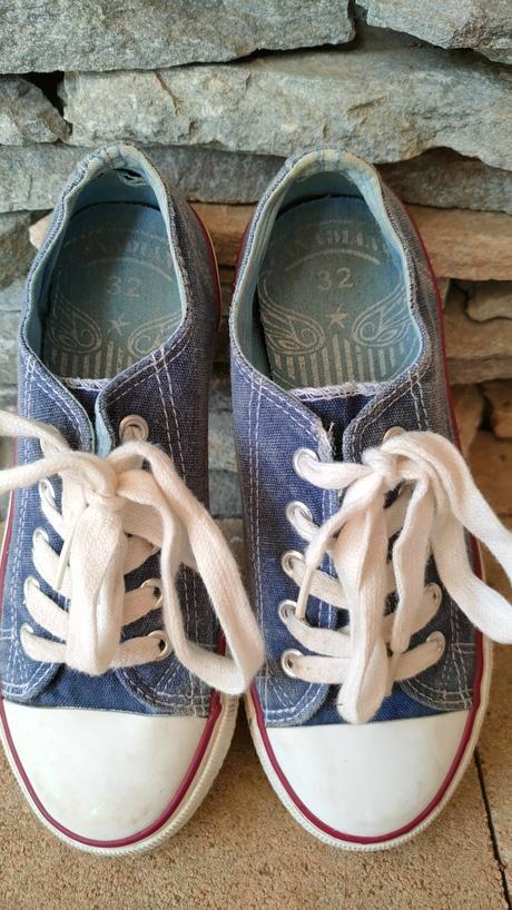 Dievčenské šnurovacie plátenné tenisky, veľ.32, 32