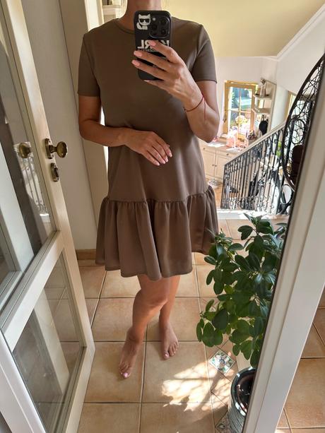 Hnedé šaty, zara,s