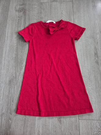 Červené šaty vianočné, h&m,128
