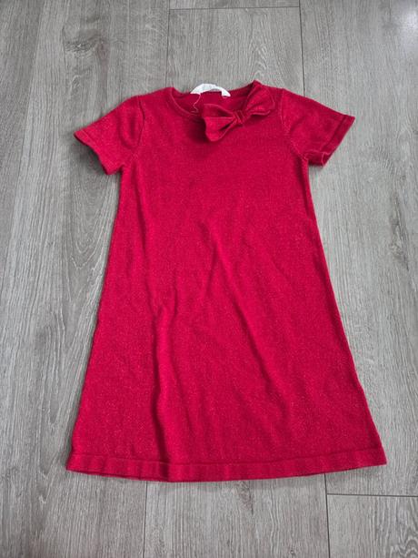 Červené šaty vianočné, h&m,128