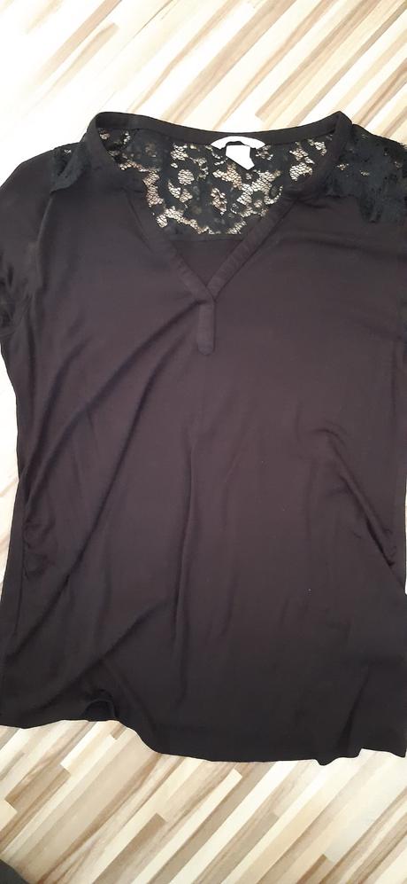 Tehotenské tričko s čipkou, h&m,m