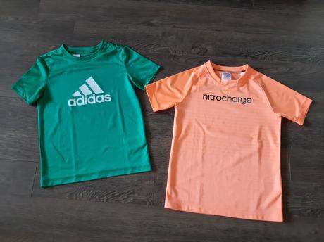 2 funkčne trička, adidas,140