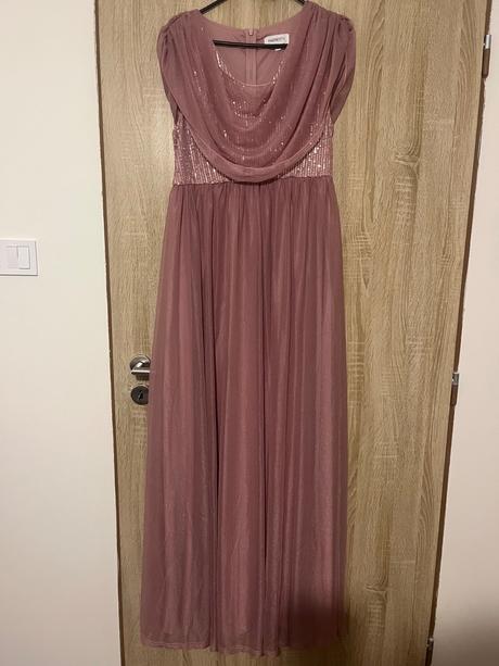 Nove tehotenske spoločenske šaty fialové, m