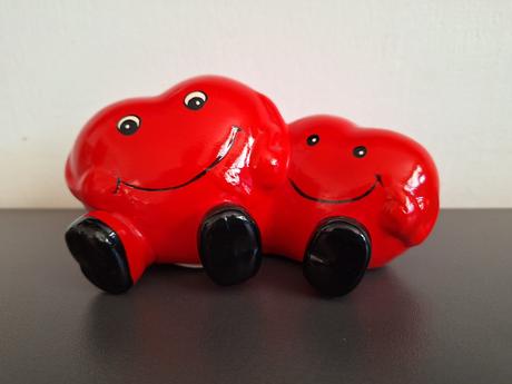 Keramická pokladnička srdiečka,