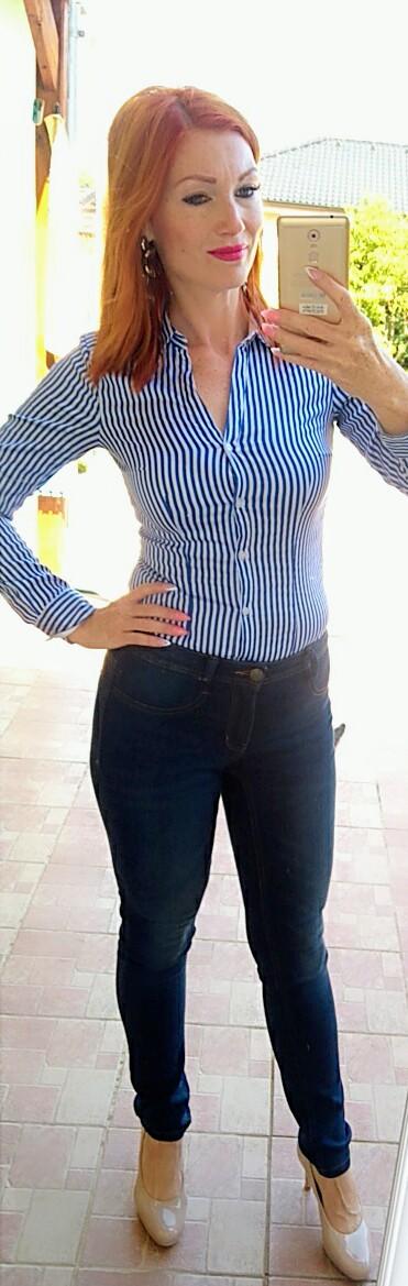 Kvalitná blúzka košeľa elastická raz oblečená, h&m,s