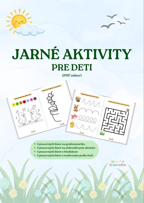 Jarné aktivity pre deti - pracovné listy, 