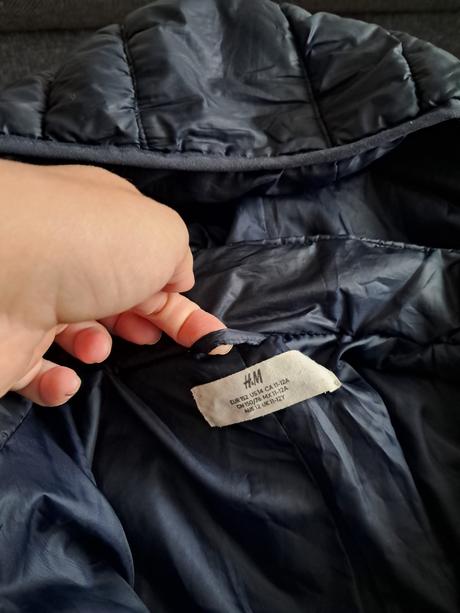 Tmavomodrá bunda v.152 h&m, h&m,152