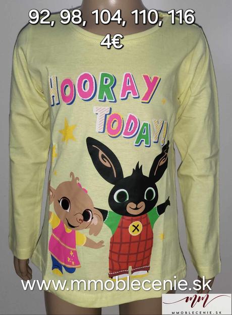 Tričko bing, disney,92 / 98 / 104 / 110 / 116