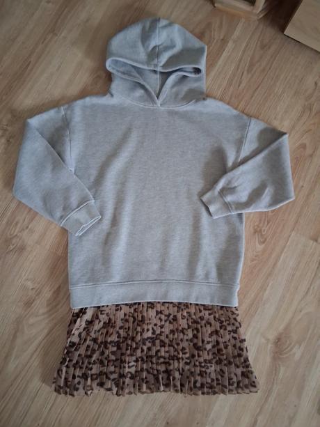 Dievčenske mikinové šaty, zara,152