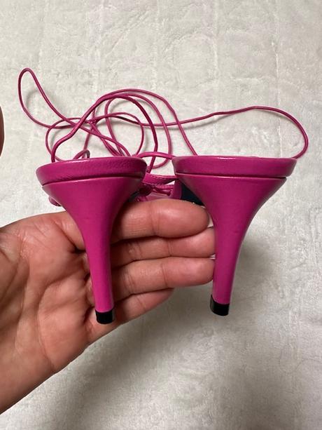Krásne ružové sandálky na šnurovanie zn. zara, 39 / 40