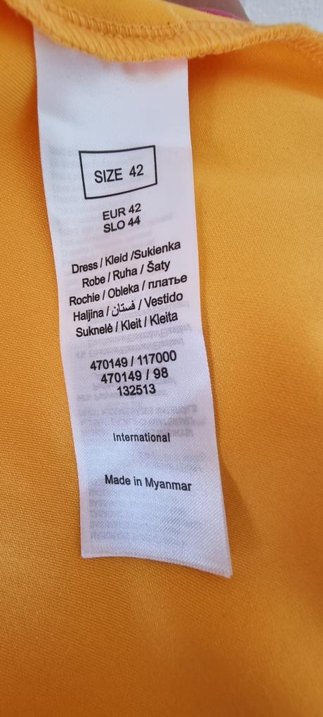 Žlté šaty, orsay,42