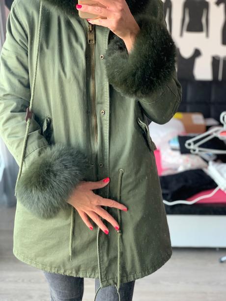 Zimna bunda parka s kozusinkou, m