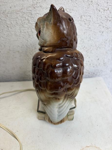 Vintage retro lampa sova,