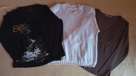 3 x dámske tričká l-xl, l