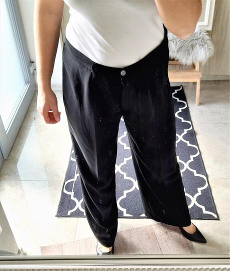 Elegantné čierne nohavice-46, 46
