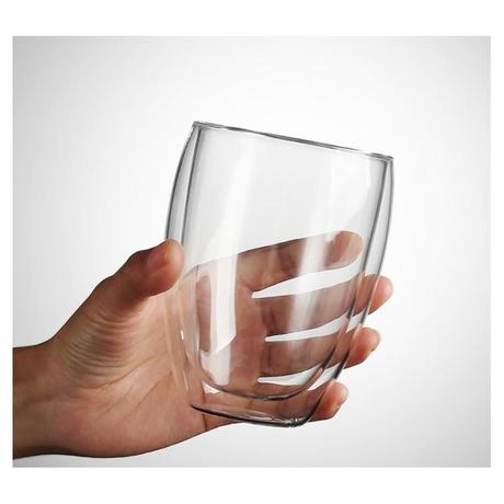 Dvojstenné sklenené termo poháre - 350 ml - 2 ks,