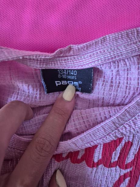 Dievčenské ružové tričká, h&m,128