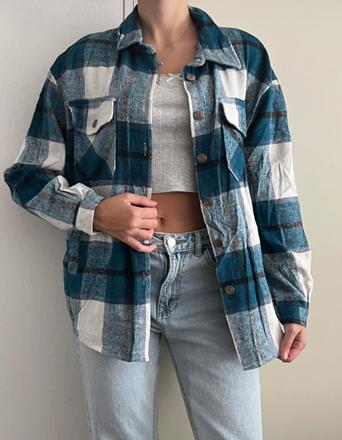 Košeľa oversize flanelova,