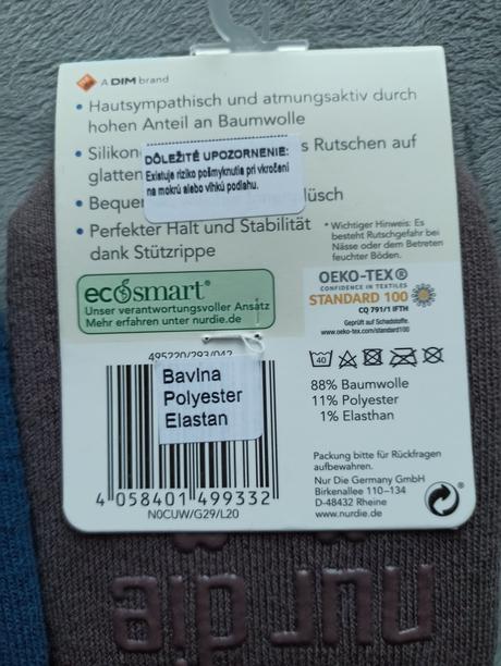 Fitness ponožky, protišmykové, 39 / 40 / 42