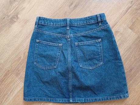 2x oblečena riflova sukňa 34, h&m,s