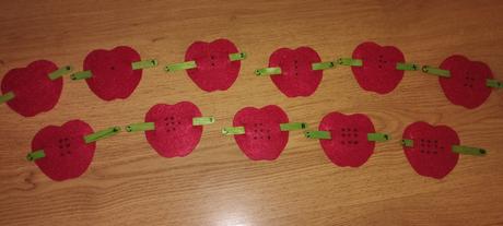 Vrecúšková aktivita - jabĺčka, 