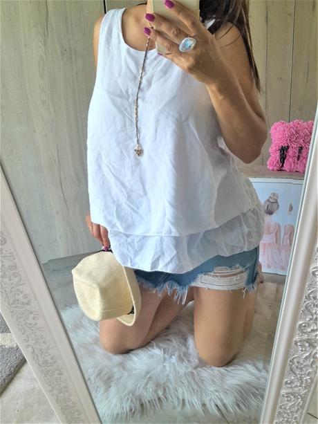 Biela blúzka-s/m, m