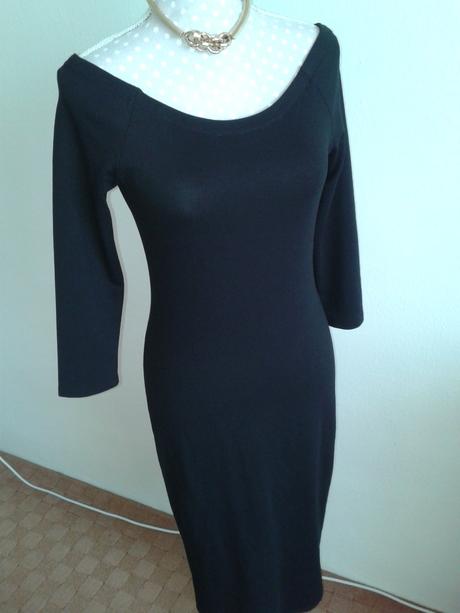 Čierne elastické šaty zara veľ .s, zara,s
