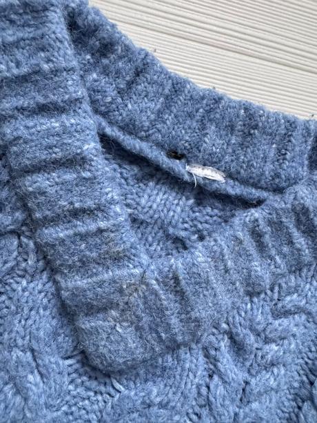 H&m - modrý pulover, h&m,s