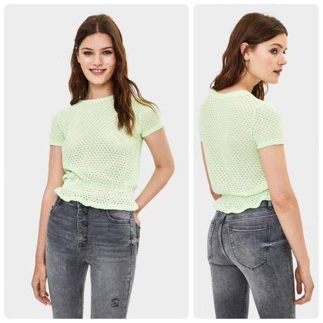 Dámske háčkované letné tričko bershka (s), bershka,s