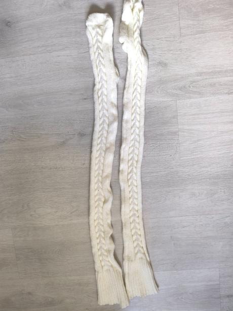 Pletené vysoké ponožky, 