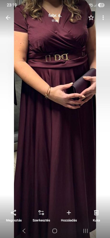 Bordove dlhe saty, xxxl