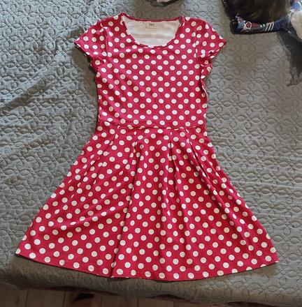 Letne bodkovane saty, bonprix,140