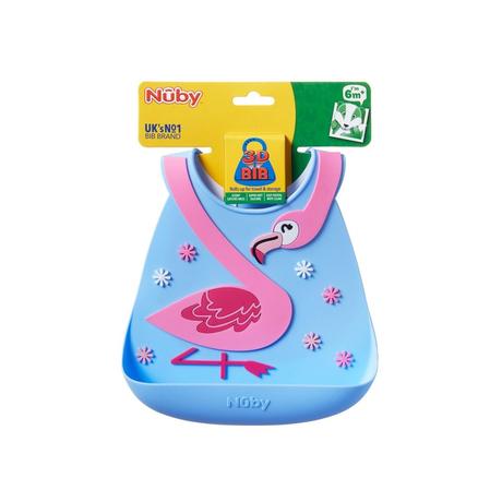 Nuby 3d silikónový podbradník pelikán, nuby