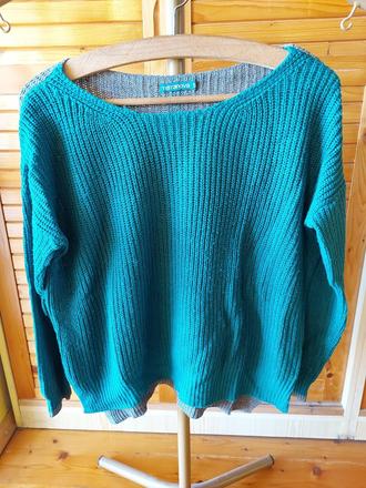 Zeleno-šedý pulóver terranova s, terranova,s