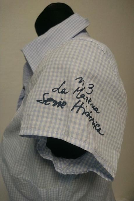 Dámska modro biela blúzka, la martina, m