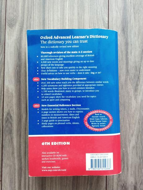 Oxford advanced learners dictionary 6-th edition,