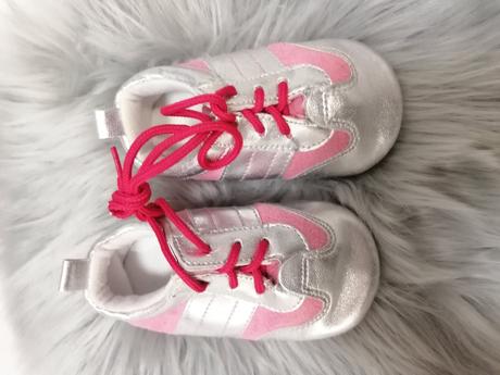 Tenisky capačky striebornom ružové, 18