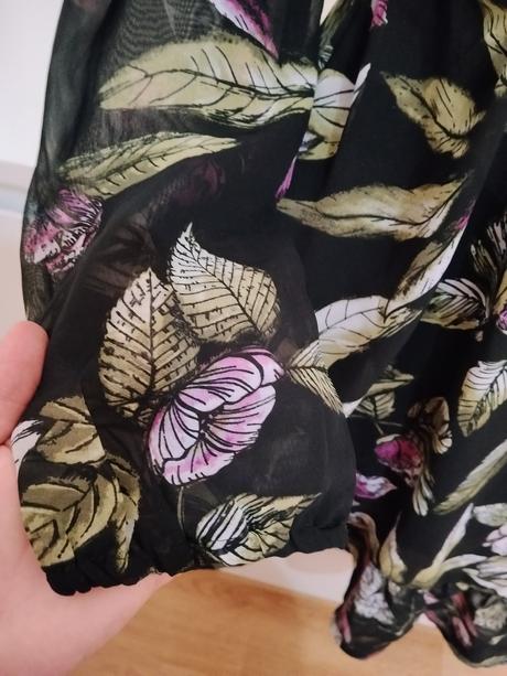 Elegantné kvetinové šaty s viazaním v páse, 36 / s